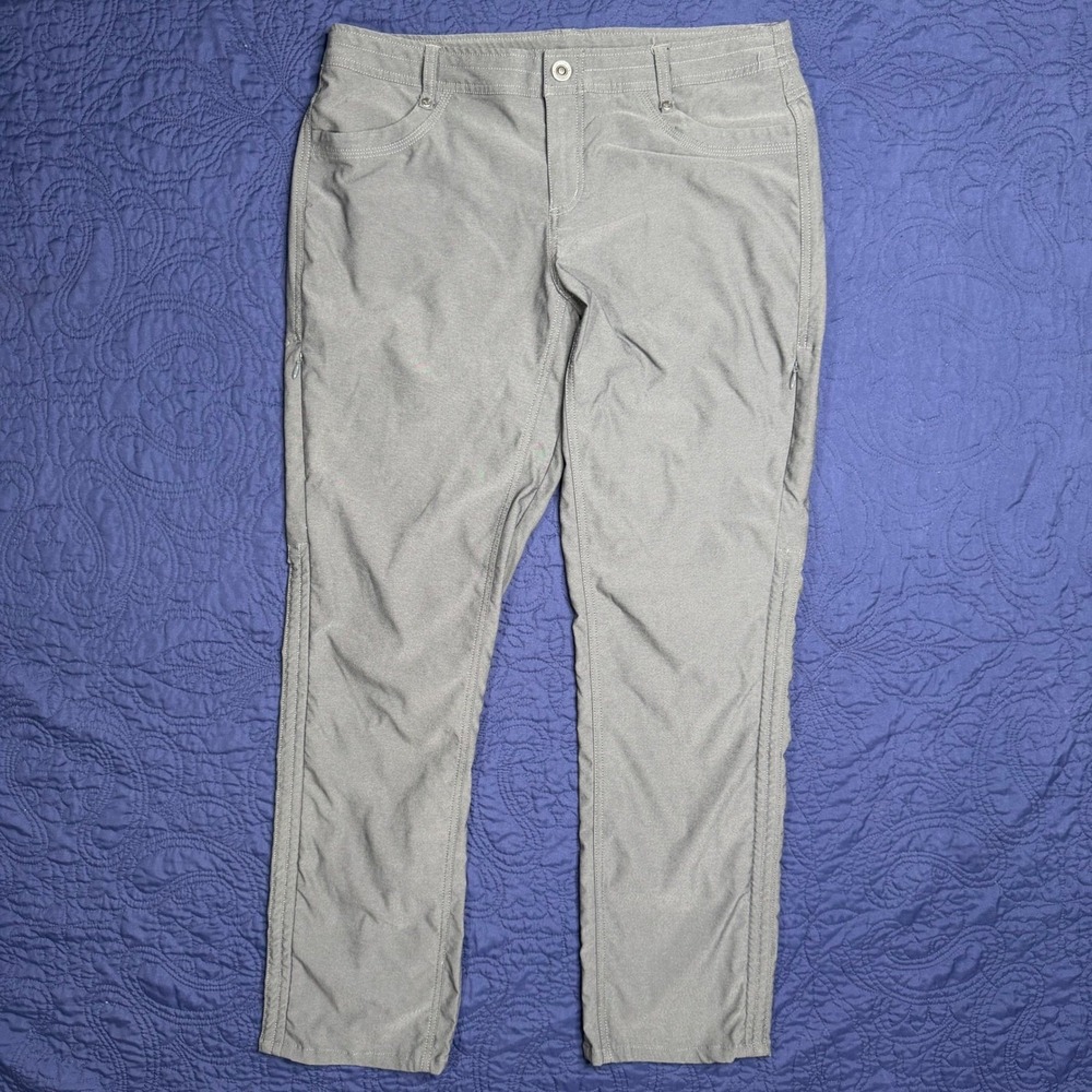 Kuhl Splash Roll Up Hiking Pants Gray Women 12 Short Outdoor Capri Convertible